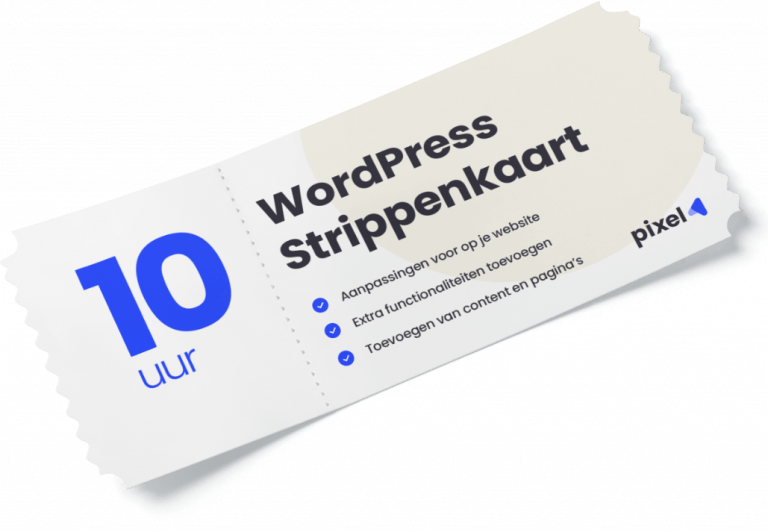 WordPress strippenkaart van met een tegoed van 10 uur